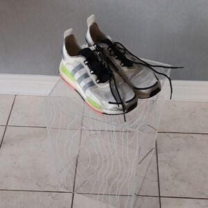 Adidas Mens White and Neon Sneakers